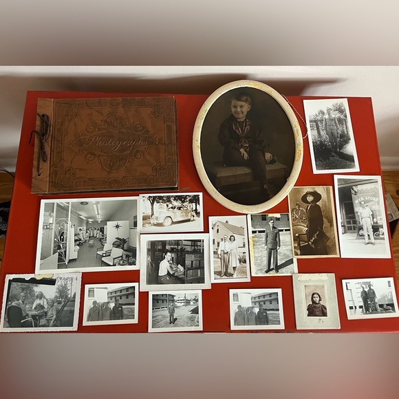 Vintage Photos Other - Vintage Photo Album with Assorted Black and White Photographs price for All